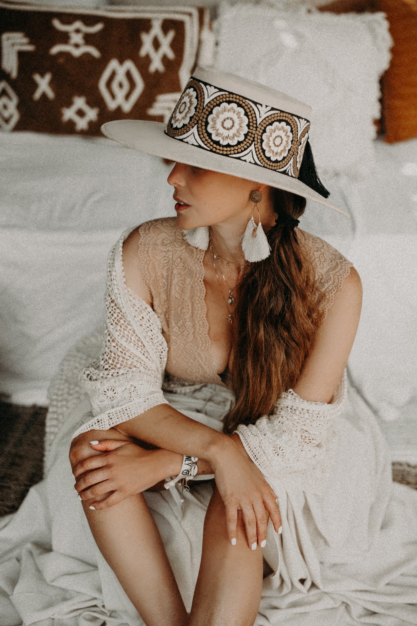 Boater "Amelia" Ivory