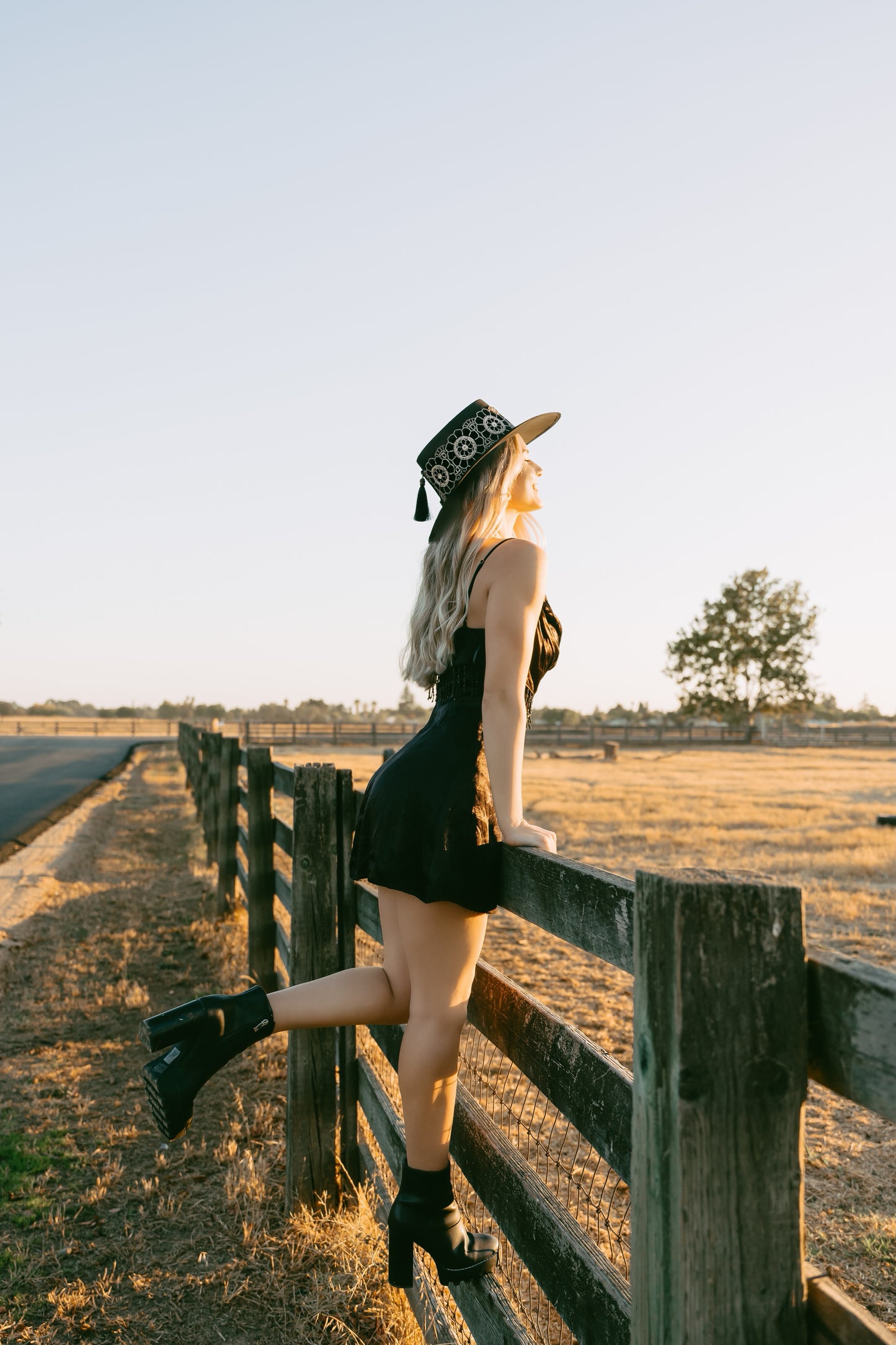 Boater “Eva” Black