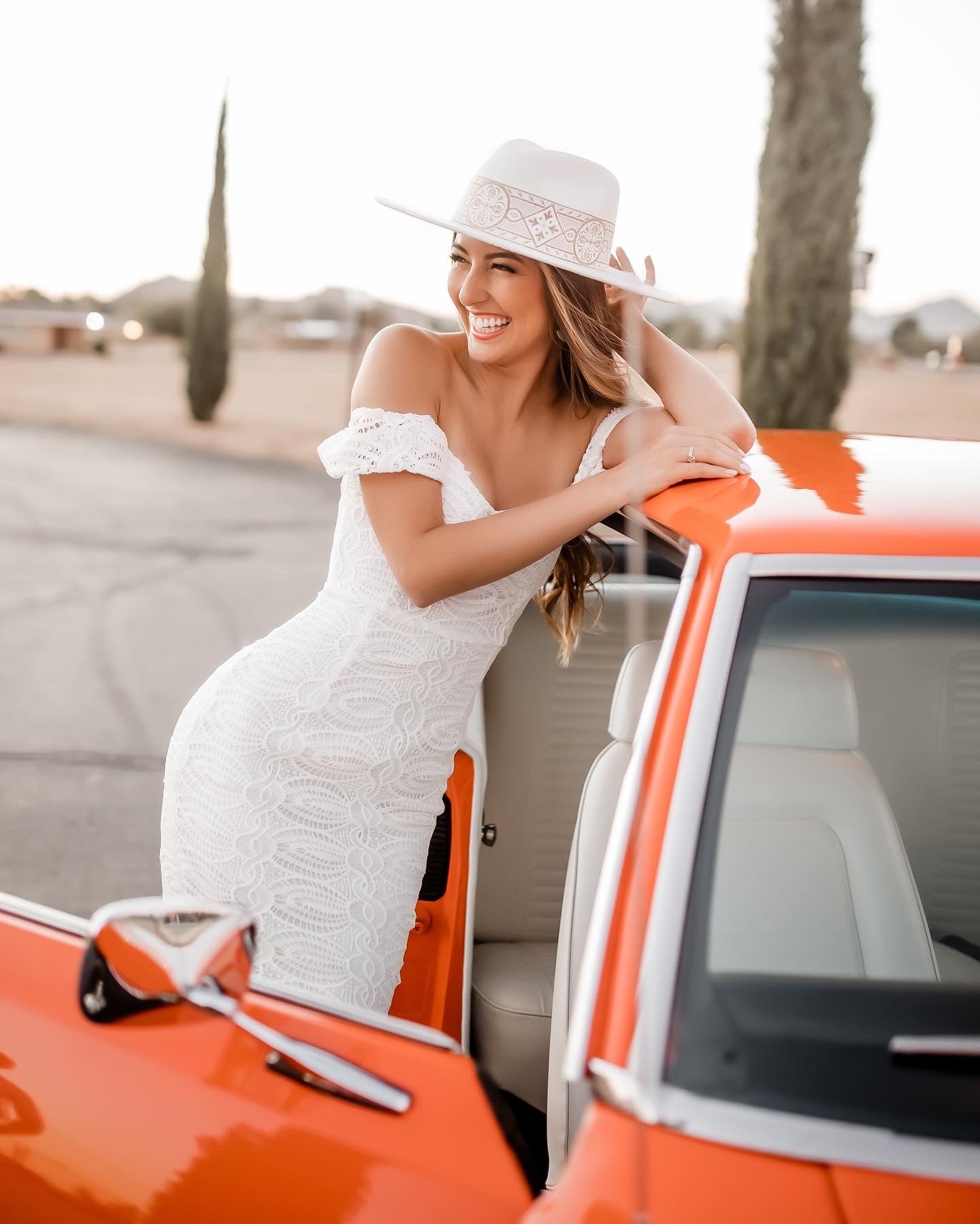 Fedora hat “Chloe” in pure white