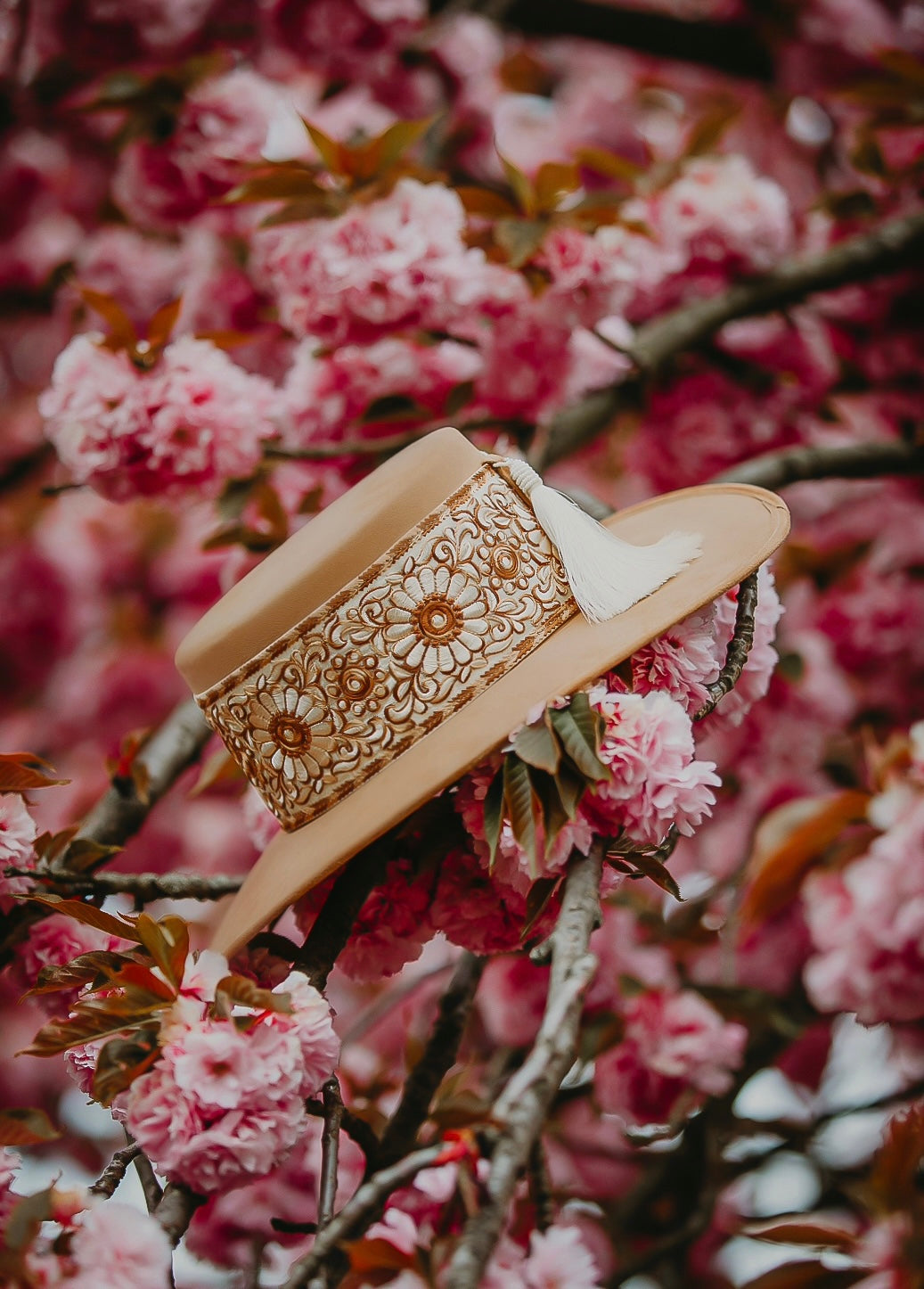 Boater "Sofia" Hazelnut