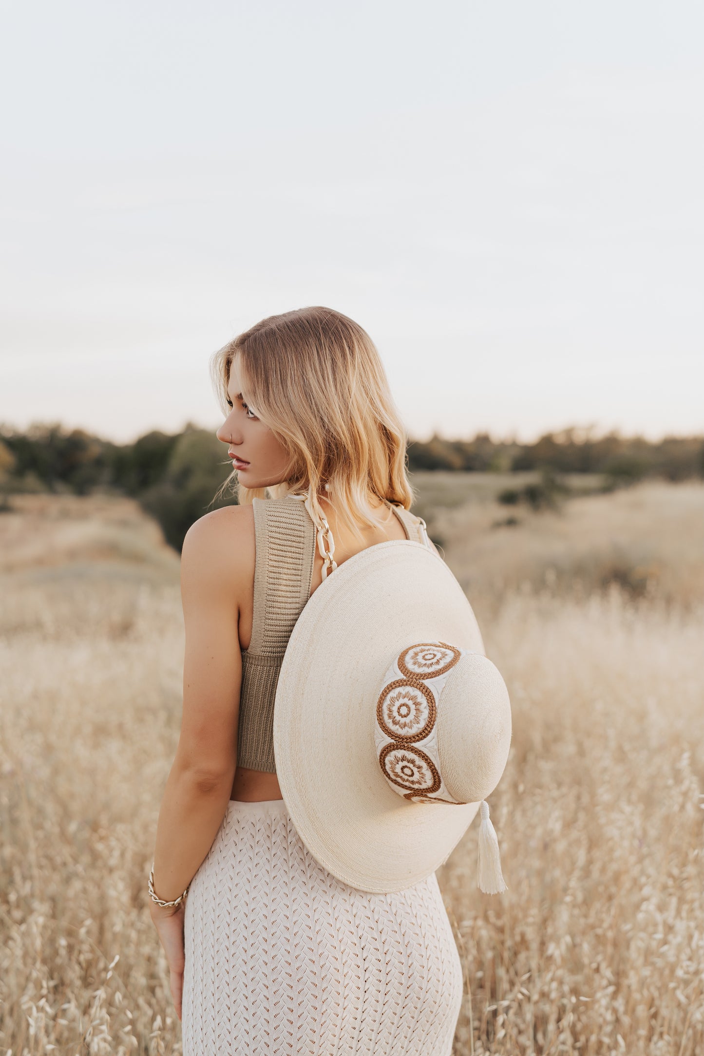 Boater beach “Amelia” Ivory