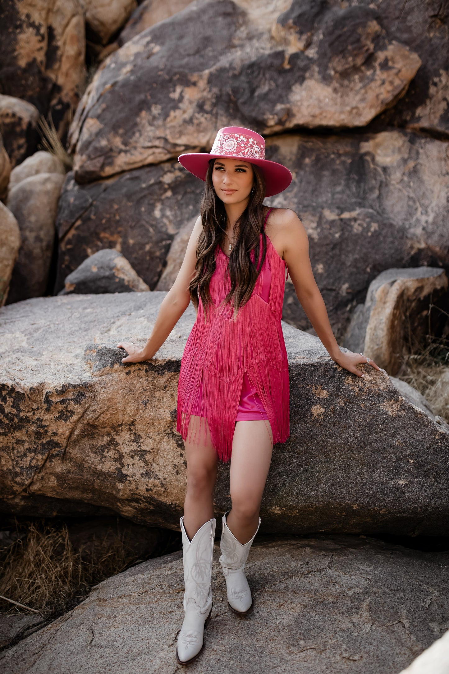 Boater hat “Daisy” in mulberry