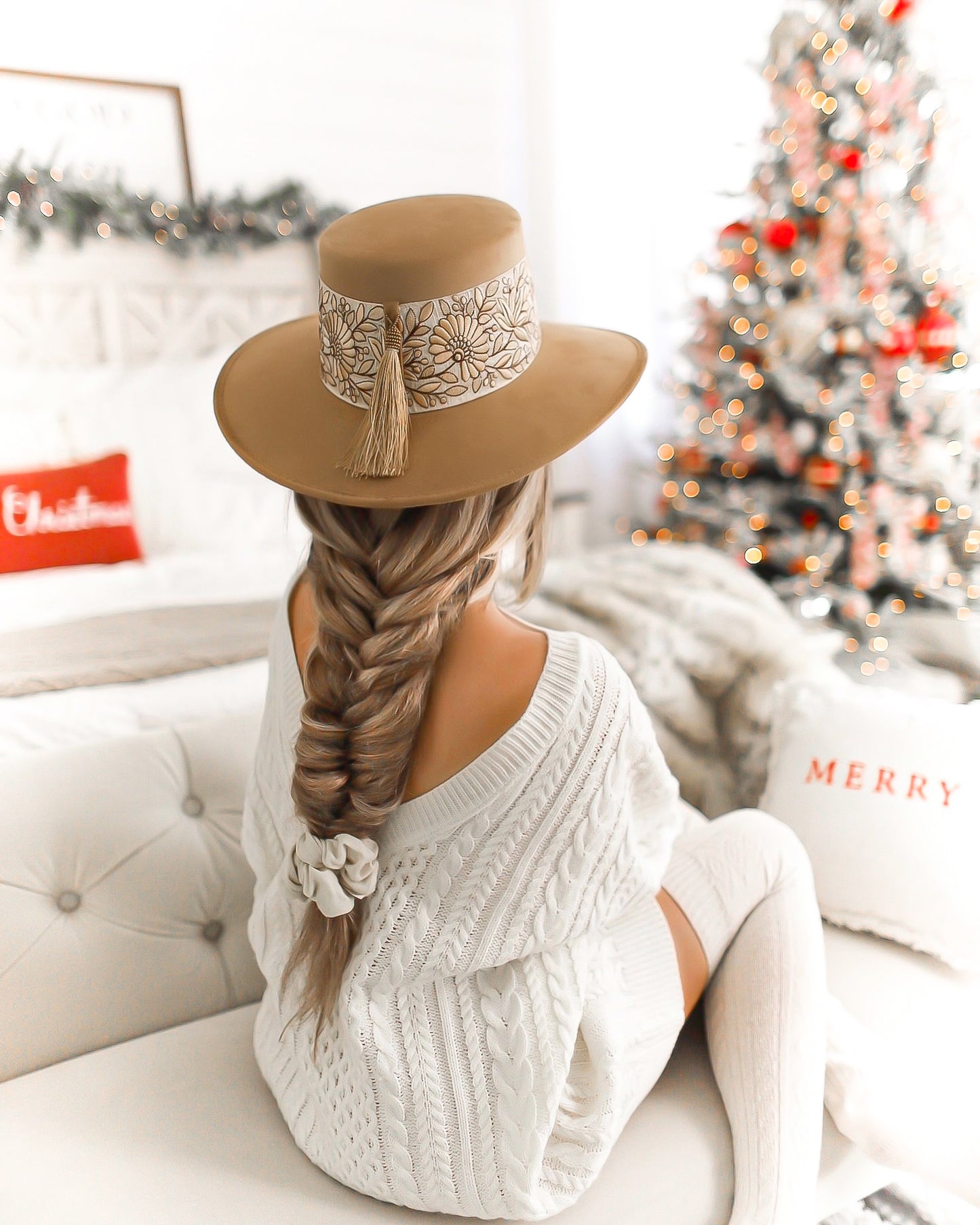 Boater "Lauren" Hazelnut