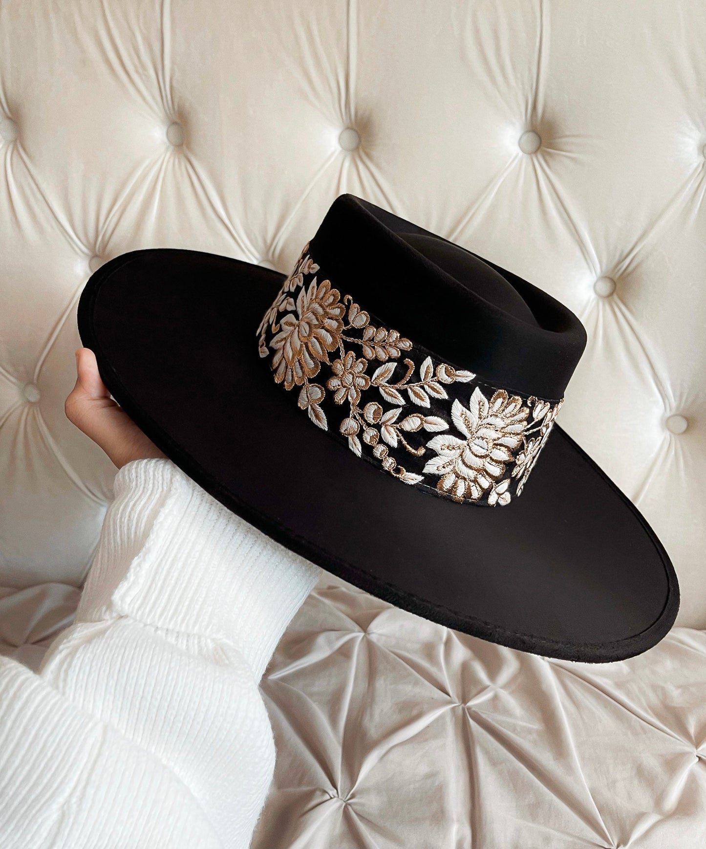 Boater hat “Laguna Beach” in black