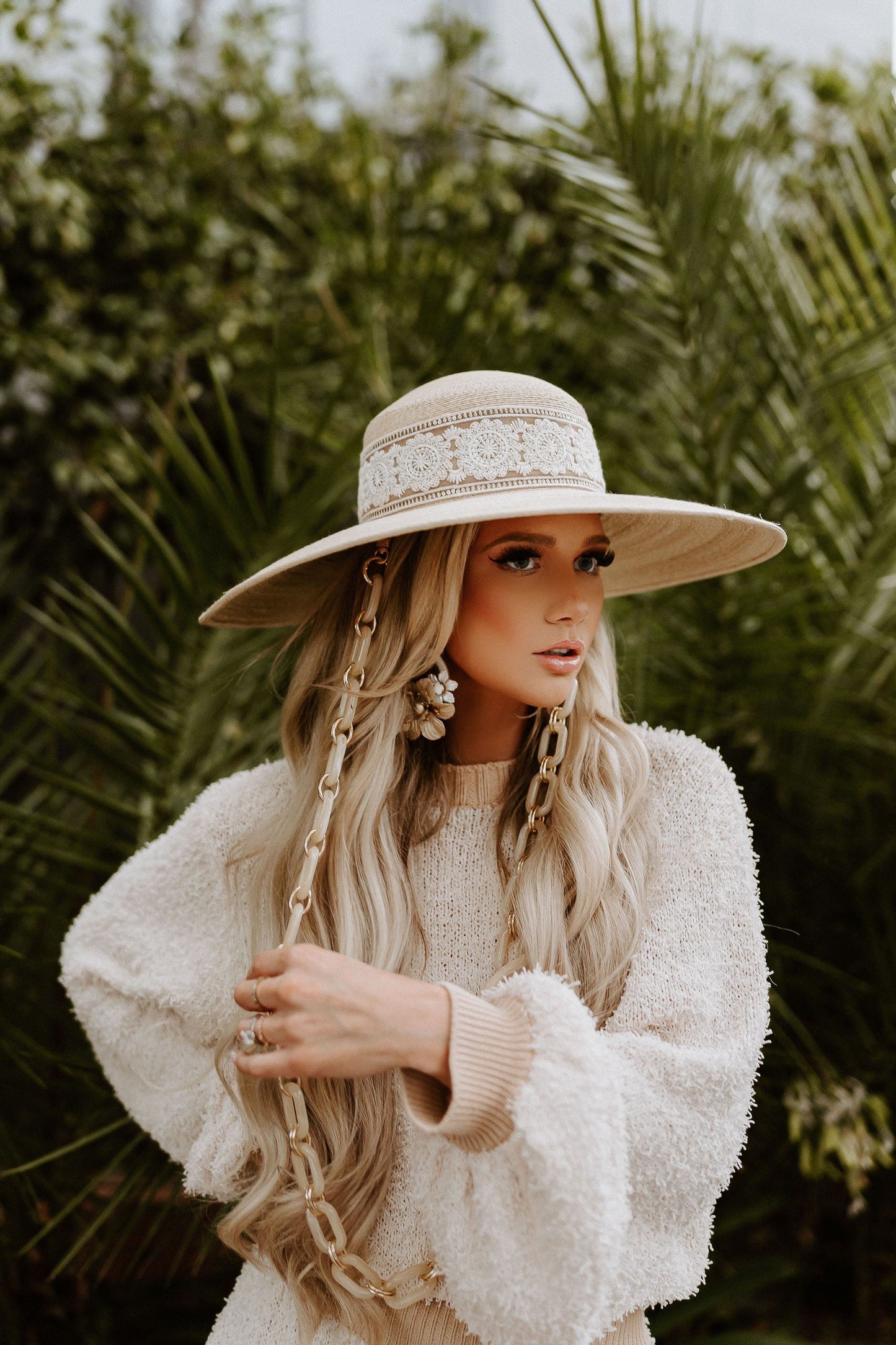 Boater palm leaf “Summer”