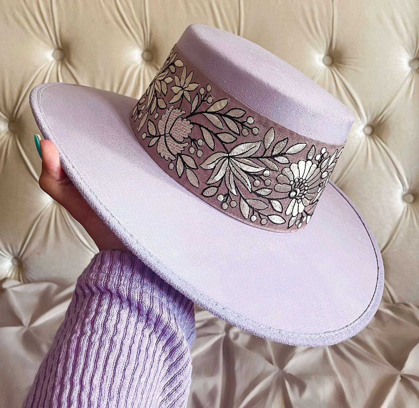 Boater “Lauren” Lavender