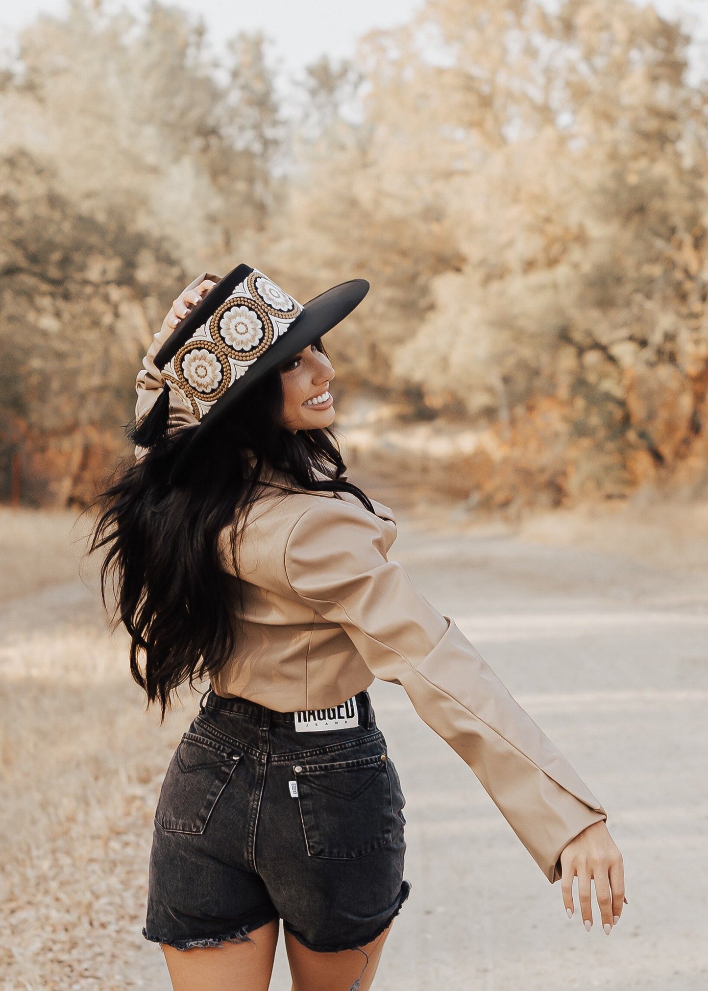 Boater “Amelia” Black