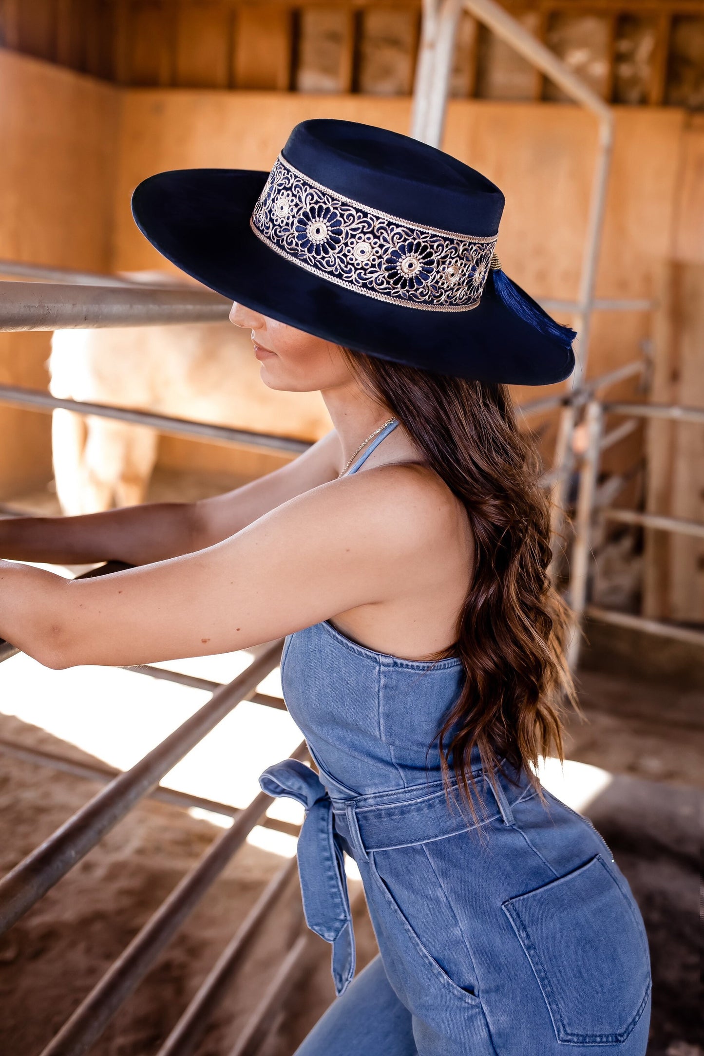 Boater hat “Sydney” in midnight