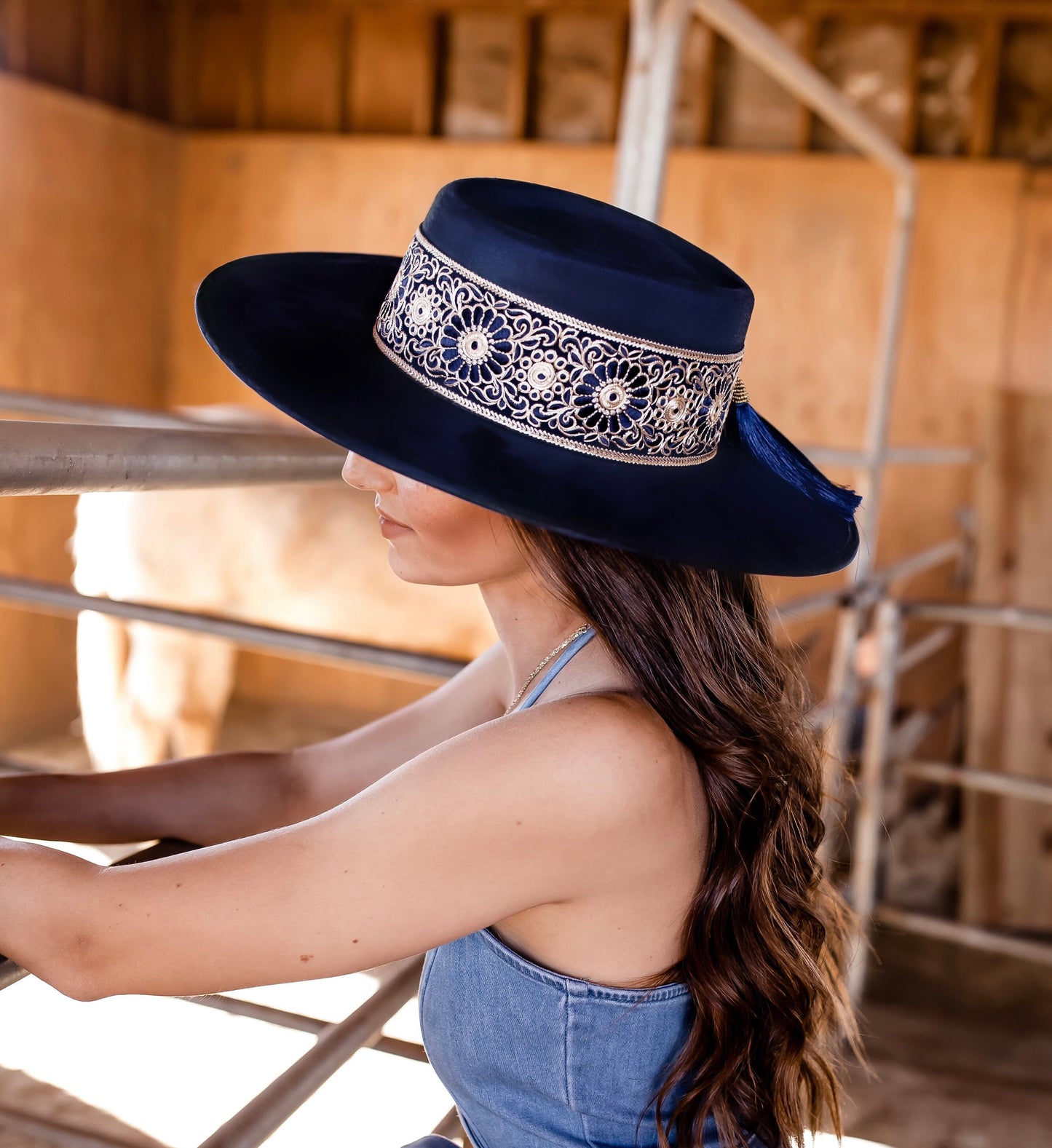 Boater hat “Sydney” in midnight