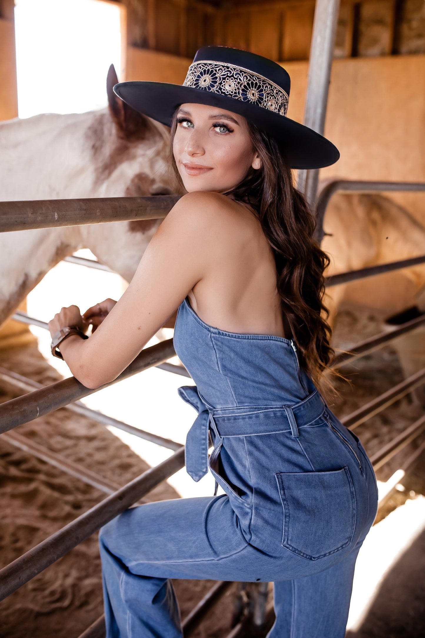 Boater hat “Sydney” in midnight