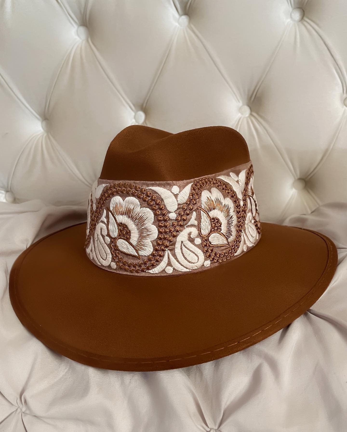 Classic fedora “Aurora” Sepia