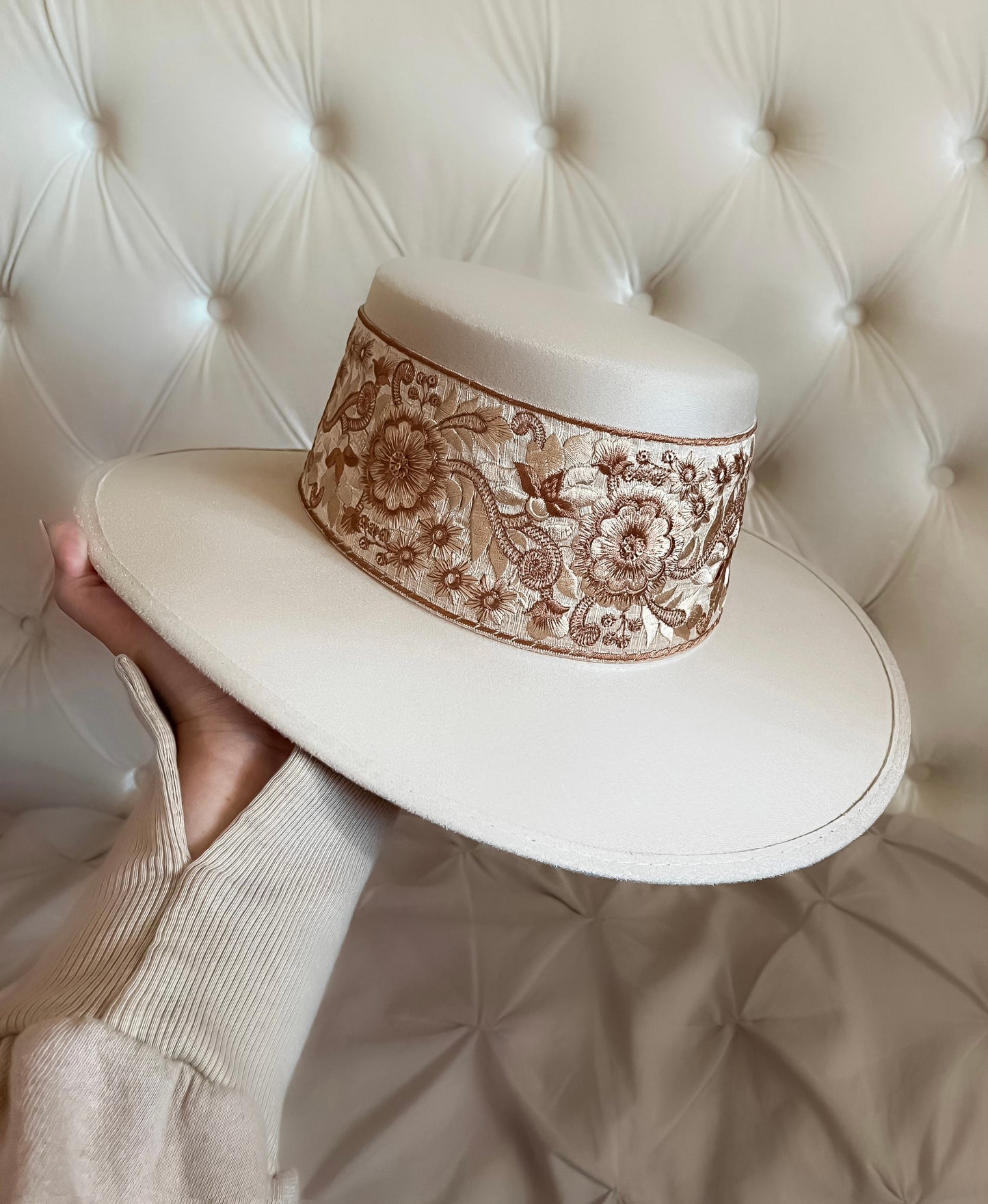 Boater “Daisy” Ivory