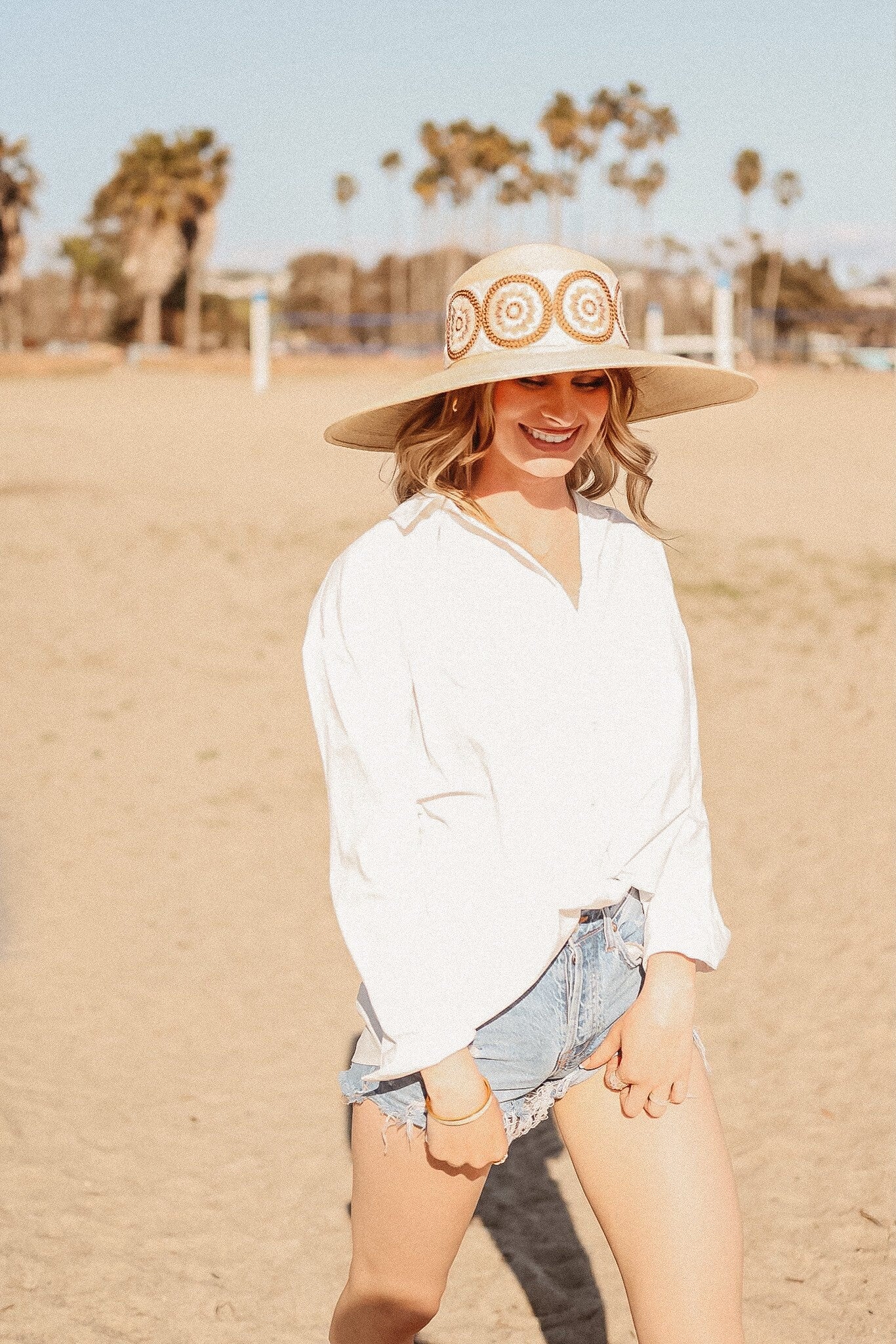 Boater beach “Amelia” Ivory