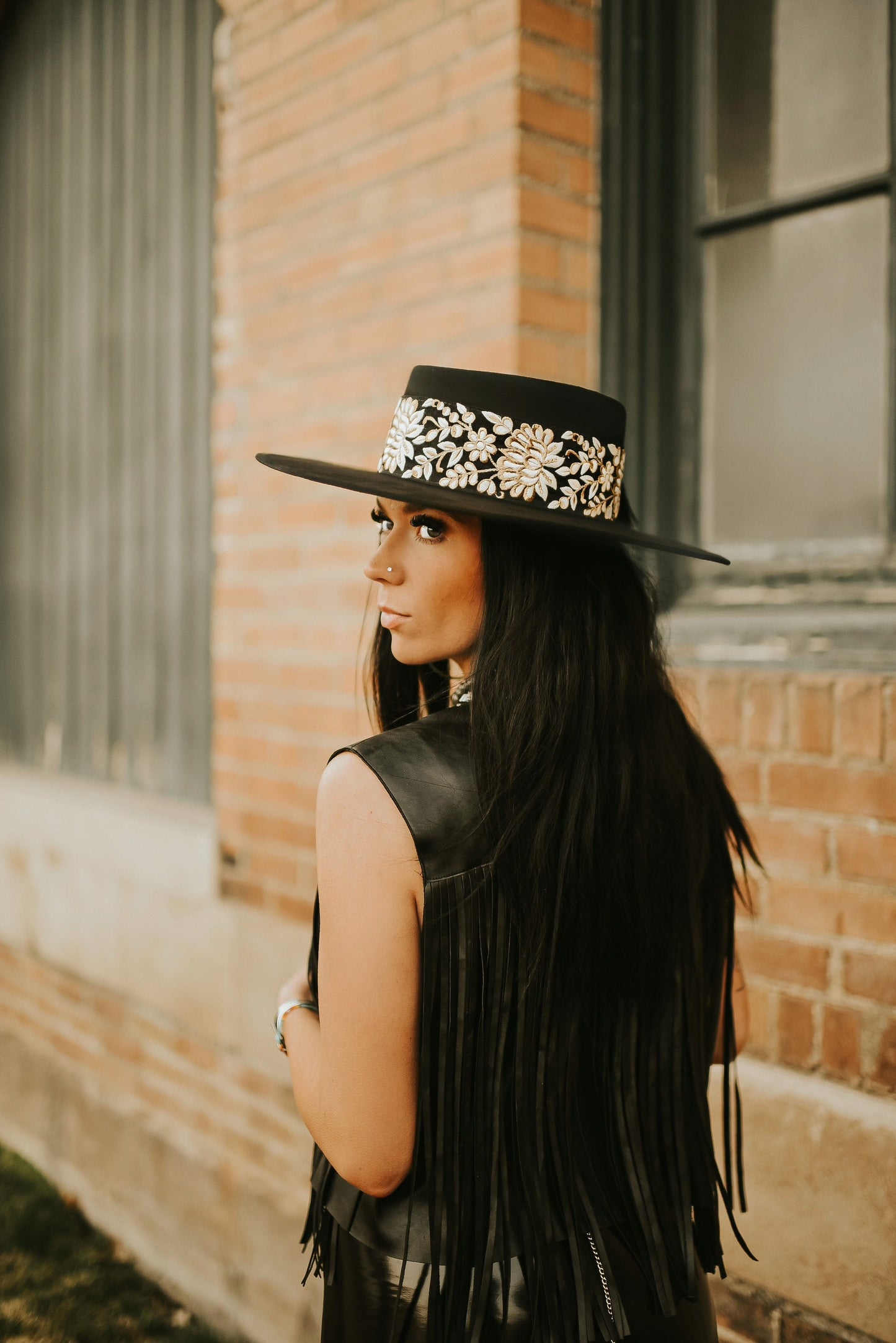 Boater hat “Laguna Beach” in black