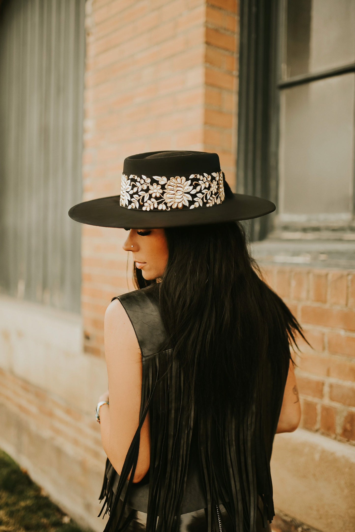 Boater hat “Laguna Beach” in black