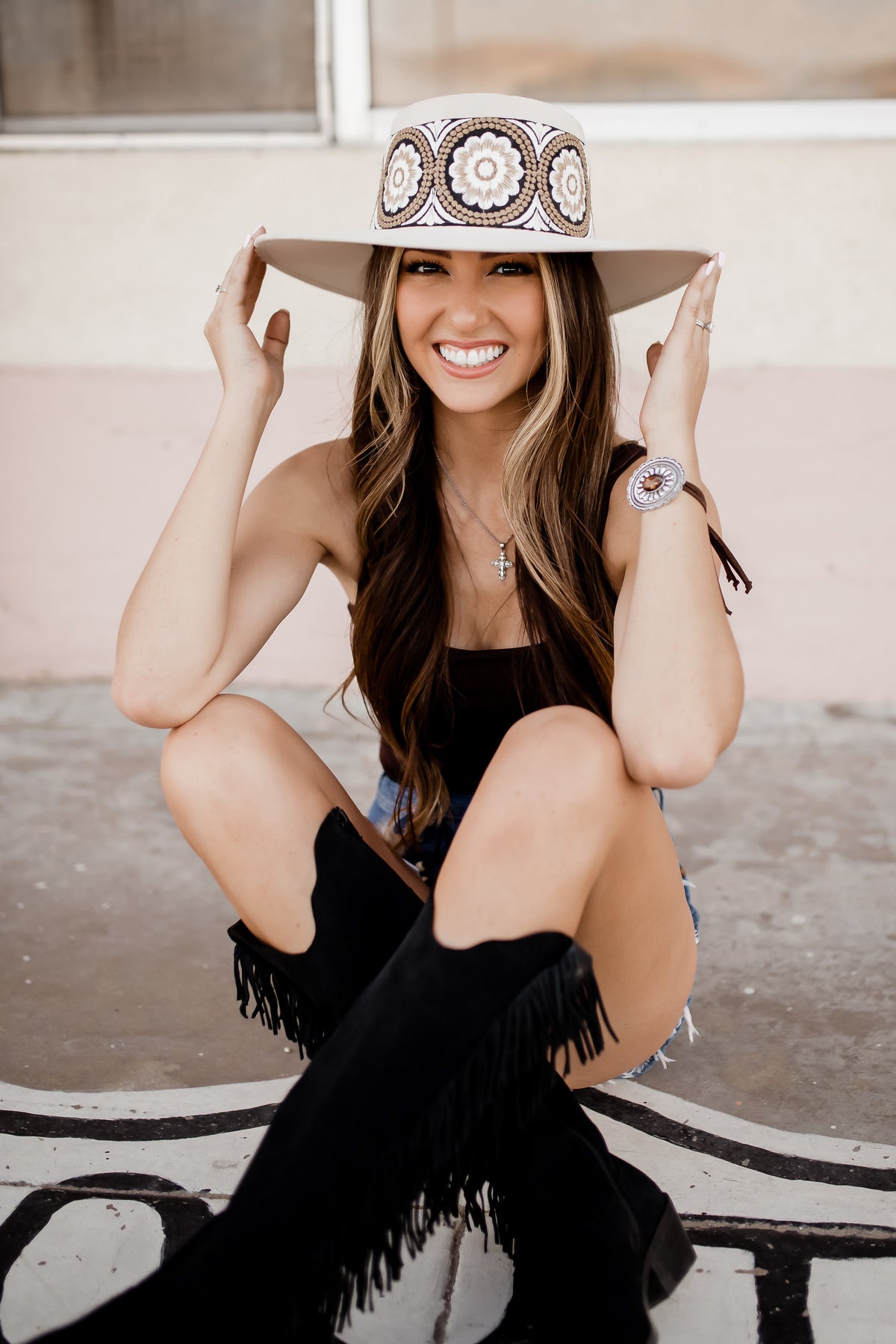 Boater "Amelia" Ivory
