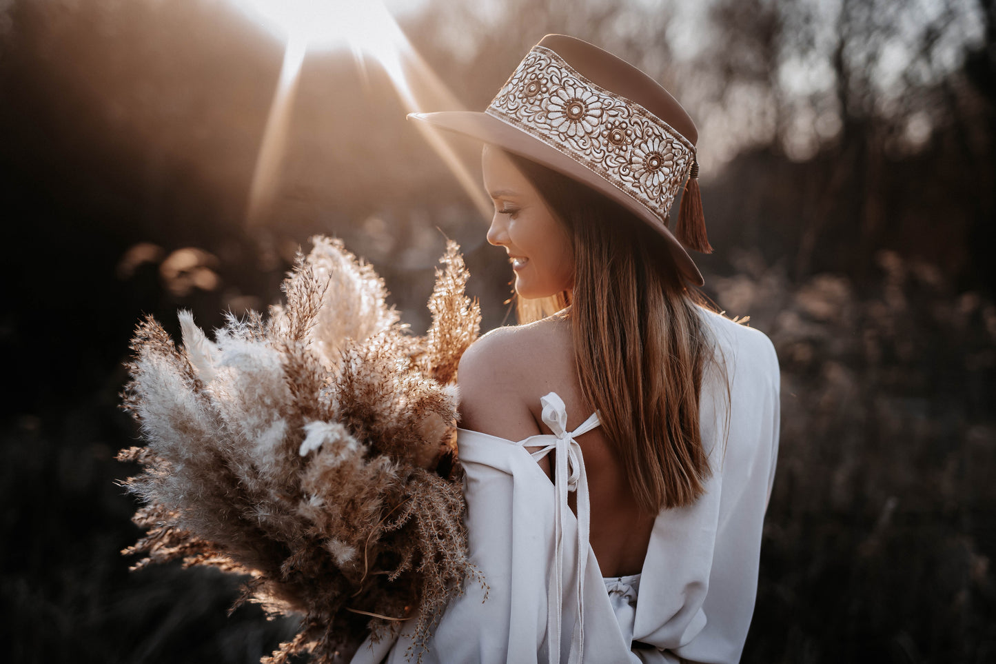 Classic Fedora “Sofia” Sepia