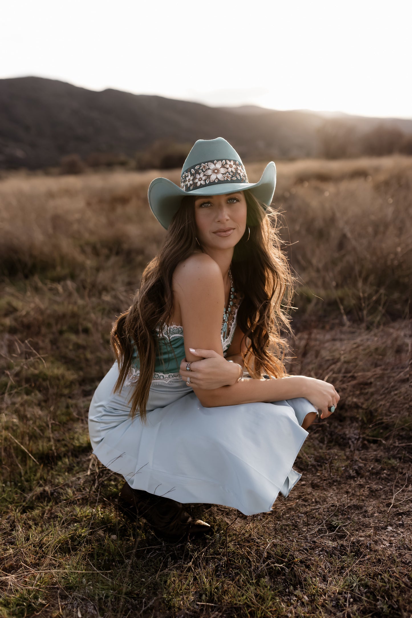 Cowgirl “Dolly” in teal