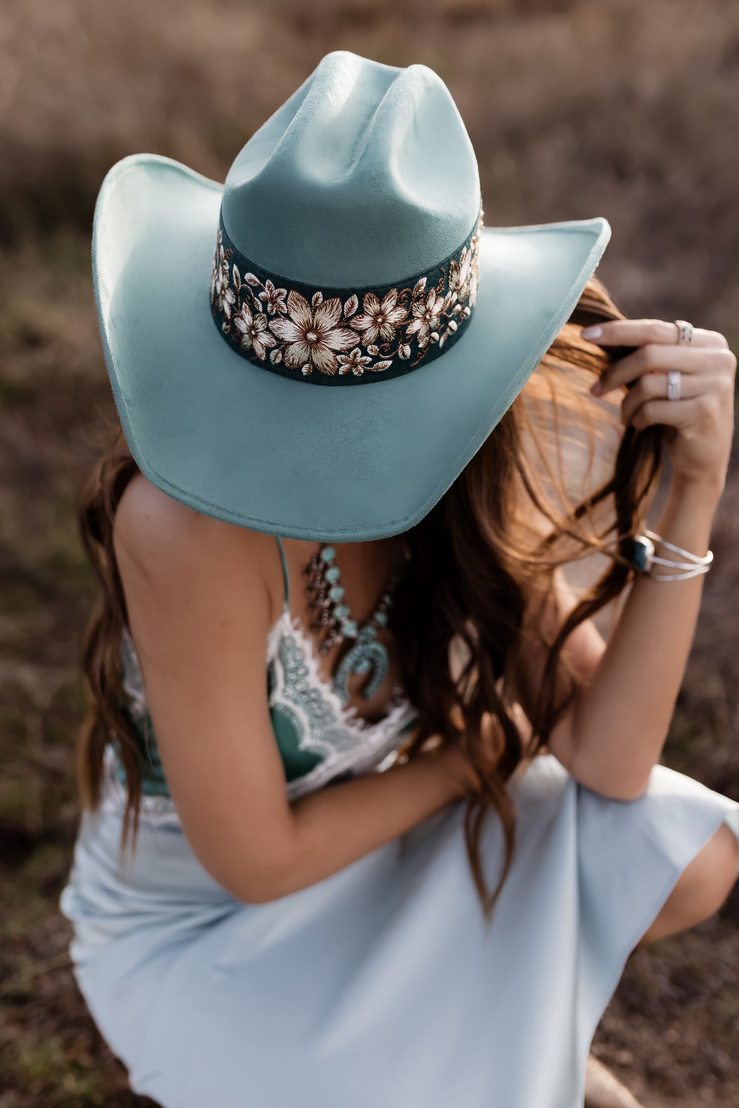 Cowgirl “Dolly” in teal