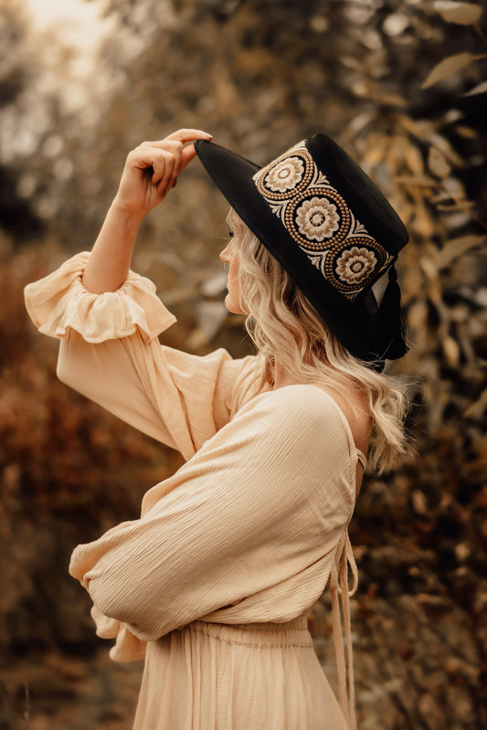 Boater “Amelia” Black