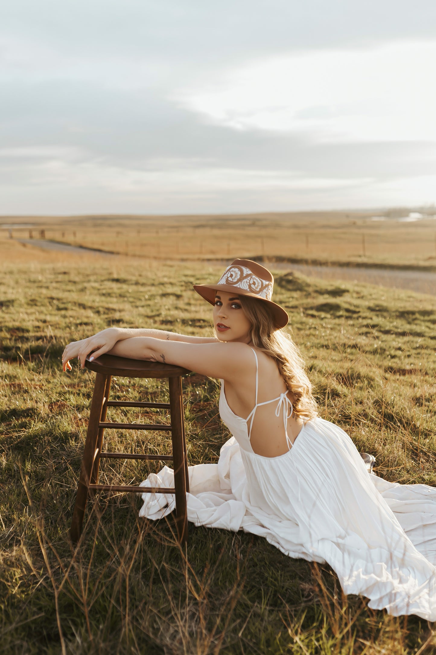 Classic fedora “Aurora” Sepia