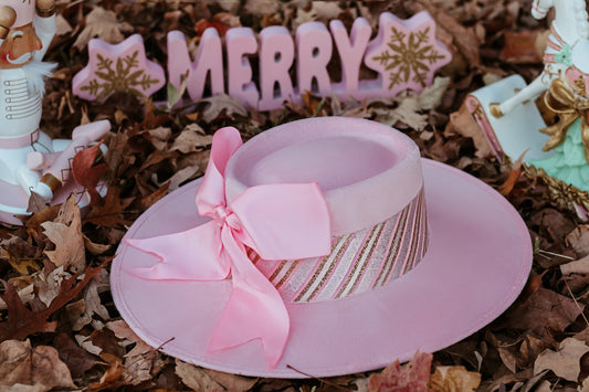 Boater "Merry" in baby pink