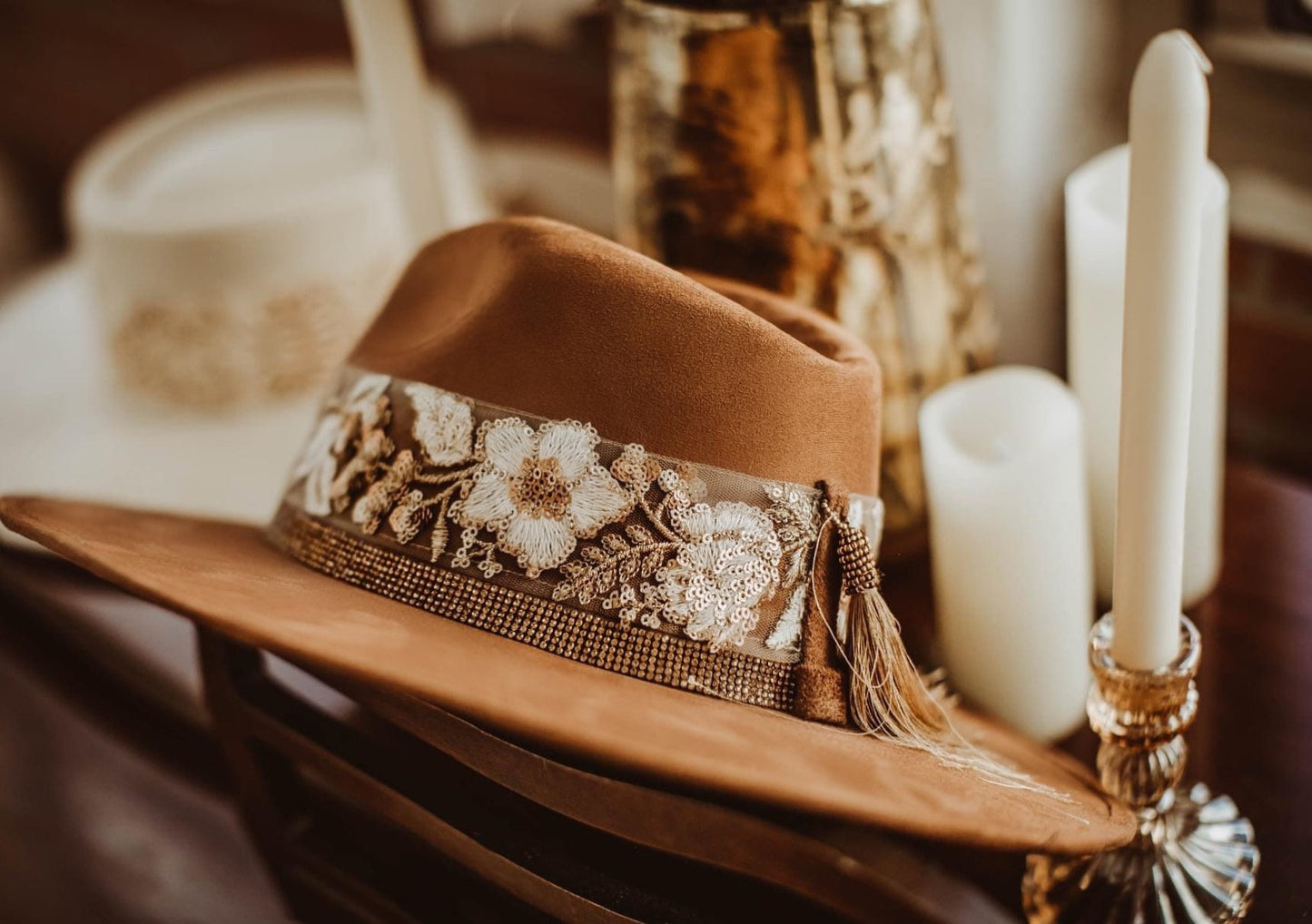 Fedora hat “Gianna” Sepia