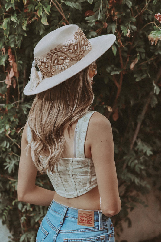 Fedora “Brooke” Ivory wool